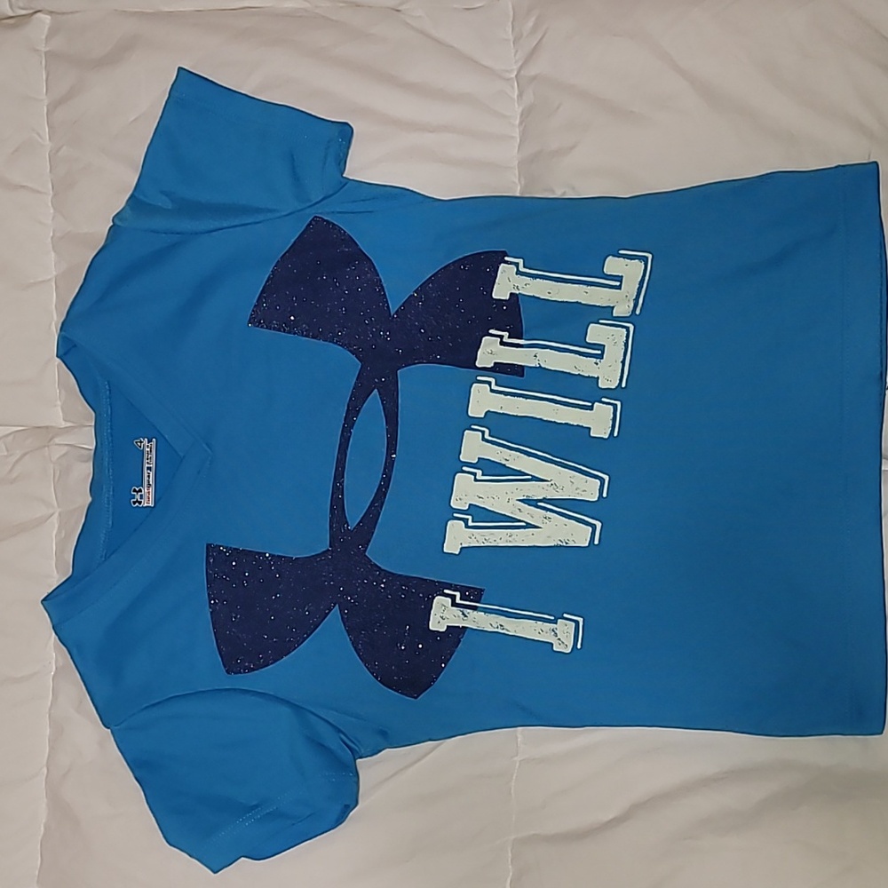 Under Armour blue tee kids 4
